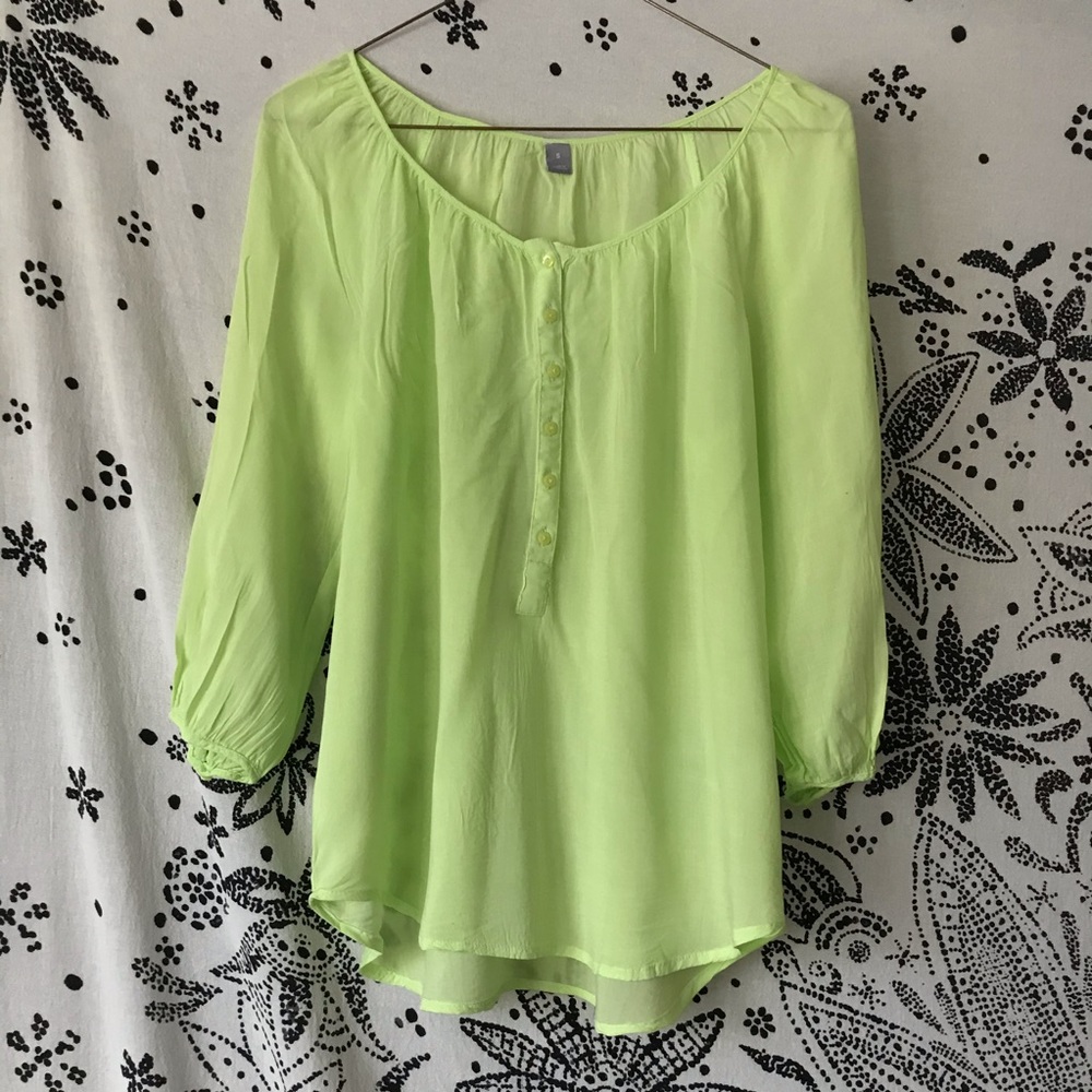 JCPenney 3/4 sleeve button flowy blouse